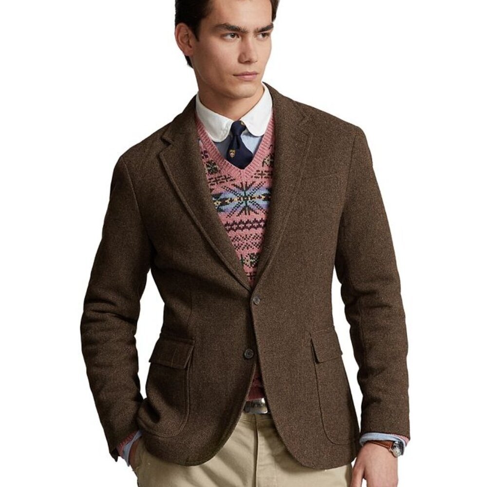 NWT Polo Ralph Lauren Men's Wool Knit Sport Blazer Coat XXL $498
